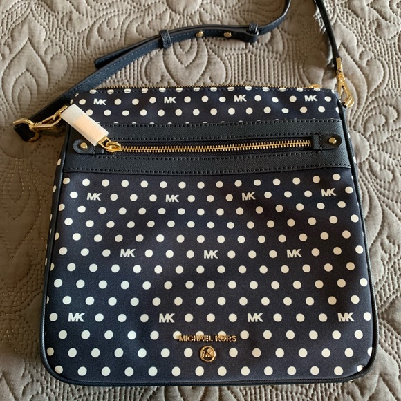 Michael Kors Navy Polka Dot Crossbody Bag - Picture 5 of 16